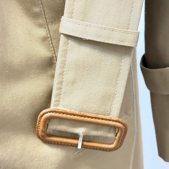 Burberry Heritage Trench Coat Vintage Classic Size 8 Long Vintage 90s Designer - Picture 12 of 16